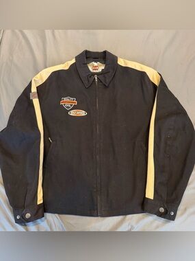 Vintage Men's 90s Harley Davidson Motorcycle Jacket